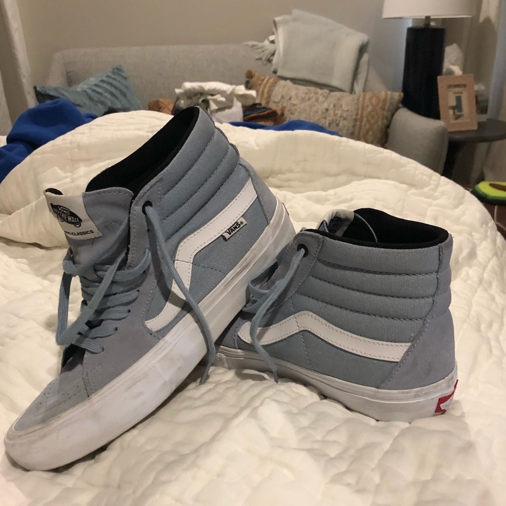 Light blue high top vans